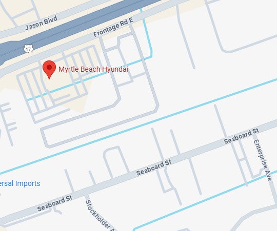 Myrtle Beach Hyundai in Myrtle Beach SC map